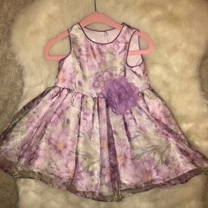 Lilac Flowery Baby Girl Dress